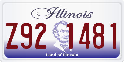 IL license plate Z921481