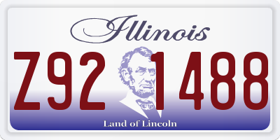 IL license plate Z921488