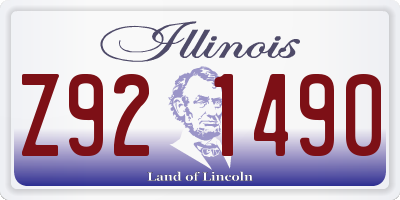 IL license plate Z921490