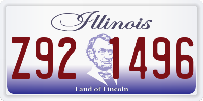 IL license plate Z921496