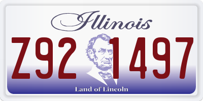 IL license plate Z921497