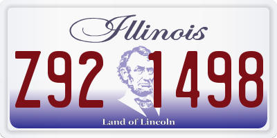 IL license plate Z921498