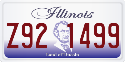 IL license plate Z921499