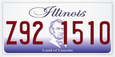 IL license plate Z921510