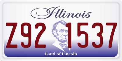 IL license plate Z921537