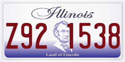 IL license plate Z921538
