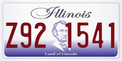 IL license plate Z921541