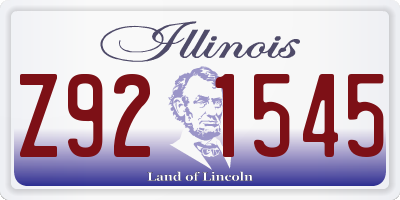 IL license plate Z921545