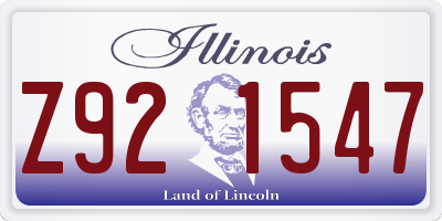 IL license plate Z921547