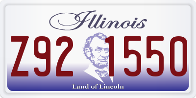 IL license plate Z921550