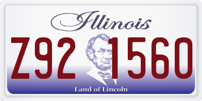 IL license plate Z921560