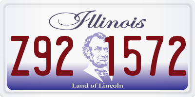 IL license plate Z921572