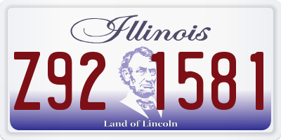 IL license plate Z921581