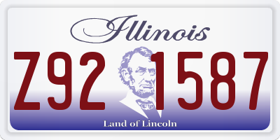 IL license plate Z921587