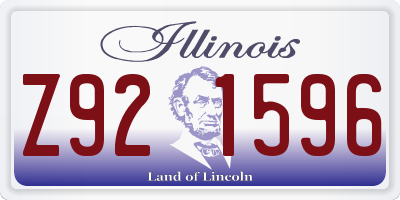 IL license plate Z921596