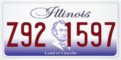 IL license plate Z921597