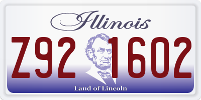 IL license plate Z921602