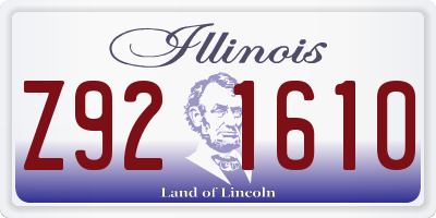 IL license plate Z921610