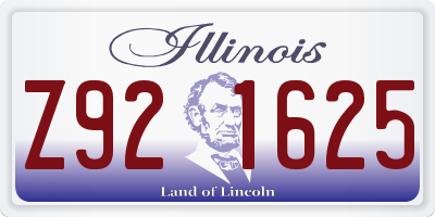 IL license plate Z921625