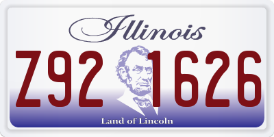 IL license plate Z921626