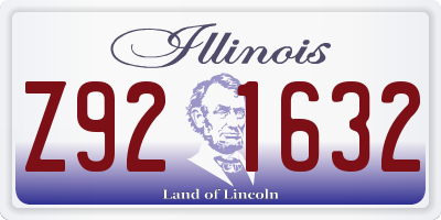 IL license plate Z921632