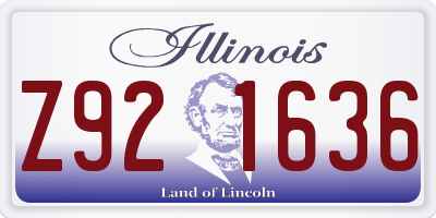 IL license plate Z921636