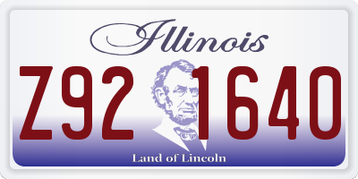 IL license plate Z921640