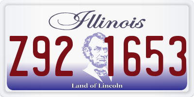 IL license plate Z921653