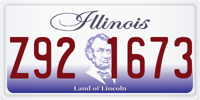 IL license plate Z921673