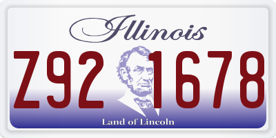 IL license plate Z921678