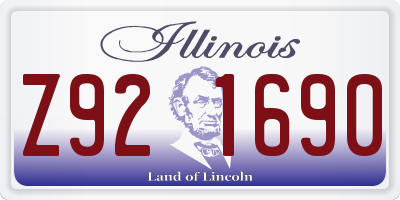 IL license plate Z921690