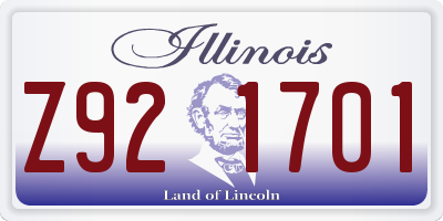 IL license plate Z921701