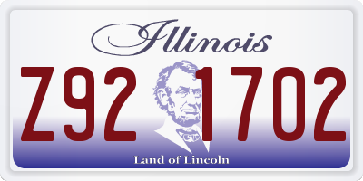 IL license plate Z921702