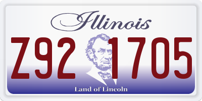 IL license plate Z921705
