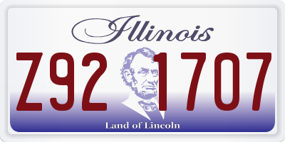 IL license plate Z921707