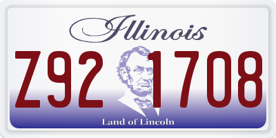 IL license plate Z921708