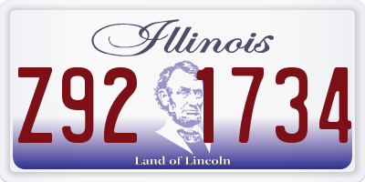 IL license plate Z921734