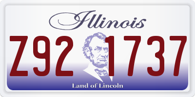 IL license plate Z921737