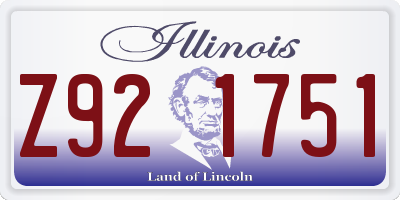 IL license plate Z921751