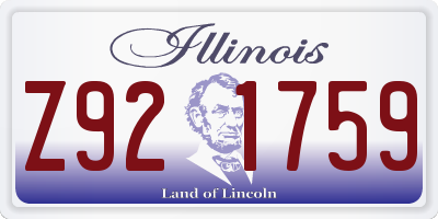 IL license plate Z921759