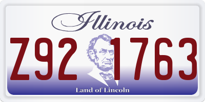IL license plate Z921763