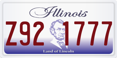 IL license plate Z921777