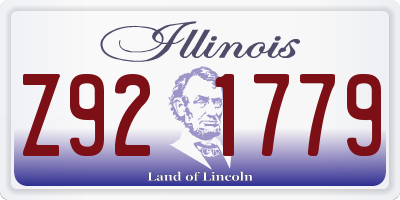 IL license plate Z921779