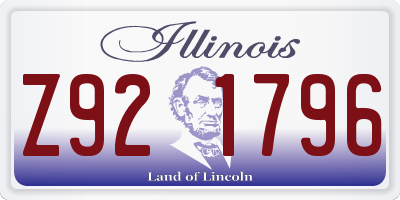 IL license plate Z921796