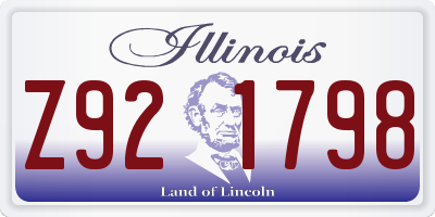 IL license plate Z921798