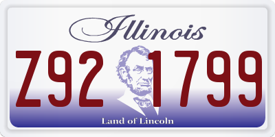 IL license plate Z921799