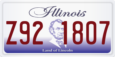IL license plate Z921807