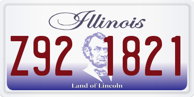 IL license plate Z921821