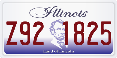 IL license plate Z921825