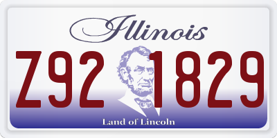 IL license plate Z921829